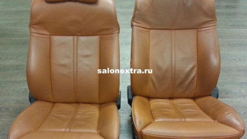 E65 передние сидения (рыжие)
